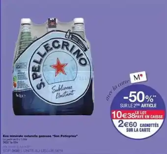 Monoprix San pellegrino - eau minérale naturelle gazeuse offre