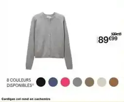 Monoprix Cardigan col rond en cachemire offre