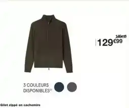 Monoprix Gilet zippé en cachemire offre