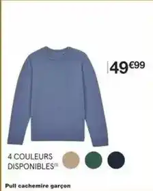 Monoprix Pull cachemire garçon offre