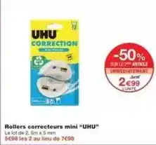 Monoprix Uhu - rollers correcteurs mini offre