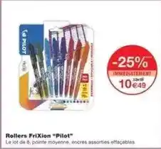 Monoprix Pilot - rollers frixion offre