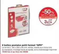 Monoprix Gpv - 2 boites postales petit format offre