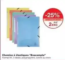 Monoprix Exacompta - chemise à élastiques offre