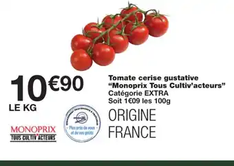 Monoprix Tomate cerise gustative offre