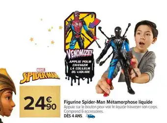 Carrefour Figurine Spider-Man Métamorphose liquide offre