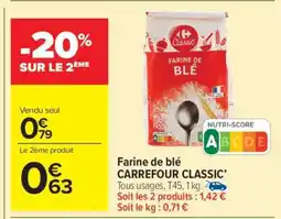Carrefour Market Farine de Blé Carrefour Classic offre