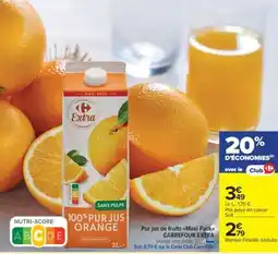 Carrefour Market 100% Pur Jus Orange offre