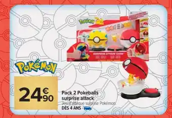 Carrefour Pack 2 Pokeballs surprise attack offre