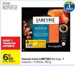 Carrefour Saumon fumé LABEYRIE Norvège offre
