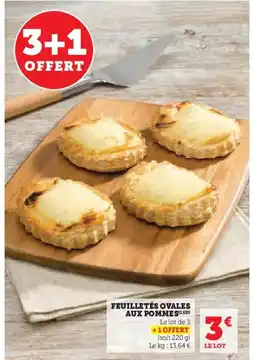 Hyper U Feuilletés ovales aux pommes offre