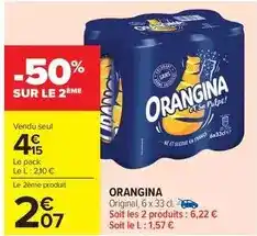 Carrefour Drive Orangina - original, 6x33cl offre