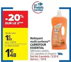 Carrefour Drive Carrefour - nettoyant multi-surfaces essential offre