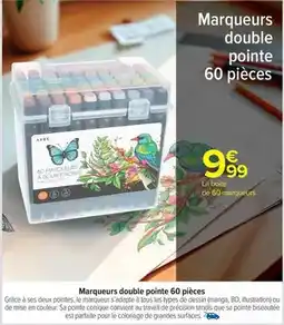 Carrefour Drive Tous - marqueurs double pointe 60 pièces offre