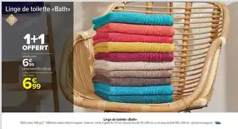 Carrefour Drive Tex - linge de toilette bath offre