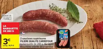 Carrefour Drive Carrefour - 2 saucisses supérieures offre