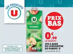 Hyper U U Jus de pomme de concentre de pomme offre
