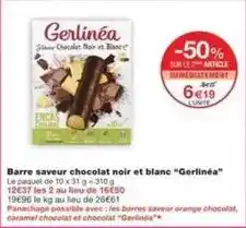 Monoprix Orange - barre saveur chocolat noir et blanc offre