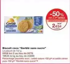 Monoprix Gerblé - biscuit coco offre