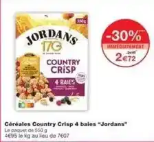 Monoprix Jordans - céréales country crisp 4 baies offre