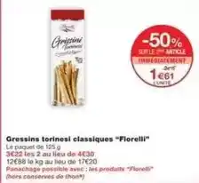 Monoprix Florelli - gressins torinesi classiques offre