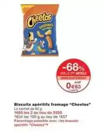 Monoprix Cheetos - biscuits apéritifs fromage cheetos offre