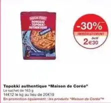 Monoprix Topokki authentique maison de corée offre