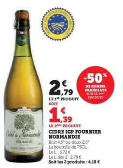 Hyper U Cidre igp fournier normandie offre
