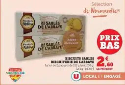 Hyper U Biscuits sables biscuiterie de l'abbaye offre