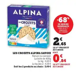 Hyper U ALPINA Les crozets savoie offre