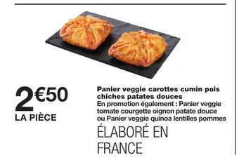 Monoprix Panier veggie carrottes cumin pois offre