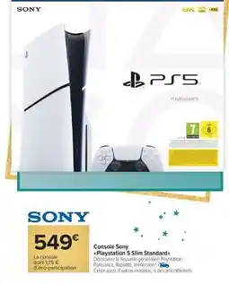 Carrefour Console Sony Playstation 5 Slim Standard offre
