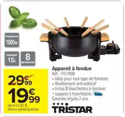Carrefour appareil à fondue offre