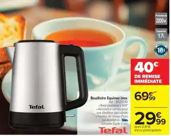 Carrefour Bouilloire Equinox inox offre