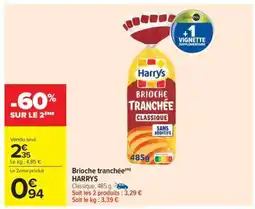 Carrefour Market Brioche Tranchée Harrys offre
