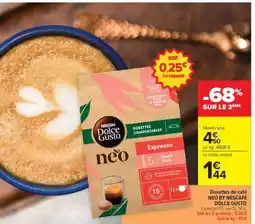 Carrefour Market Dosettes de café NEO BY NESCAFE DOLCE GUSTO offre