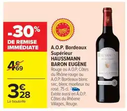 Carrefour Market A.O.P. Bordeaux Supérieur HAUSSMANN BARON EUGÈNE offre