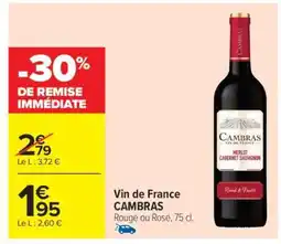 Carrefour Market Vin de France CAMBRAS offre