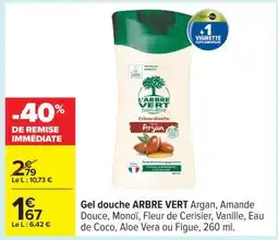 Carrefour Gel douche ARBRE VERT offre