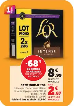 Hyper U L'OR Cafe moulu offre