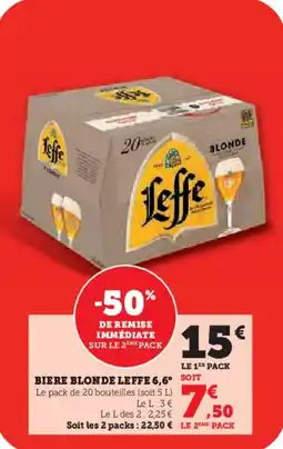 Hyper U LEFFE Biere blonde 6,6° offre