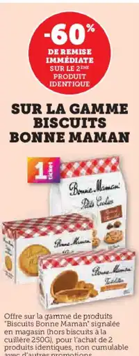 Hyper U BONNE MAMAN Sur la gamme biscuits offre