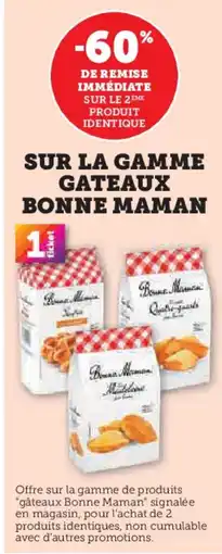 Hyper U BONNE MAMAN Sur la gamme gateaux offre