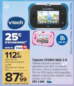 Carrefour Tablette STORIO MAX 2.0 offre
