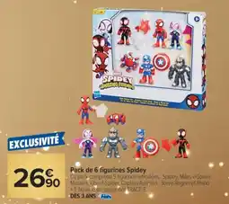 Carrefour Pack de 6 figurines Spidey offre