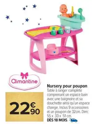 Carrefour Nursery pour poupon offre