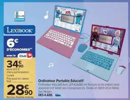 Carrefour Ordinateur Portable Educatif offre