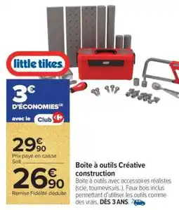 Carrefour Boîte à outils Créative construction offre