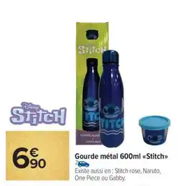 Carrefour Gourde métal 600ml Stitch offre