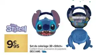 Carrefour Set de coloriage 3D Stitch offre